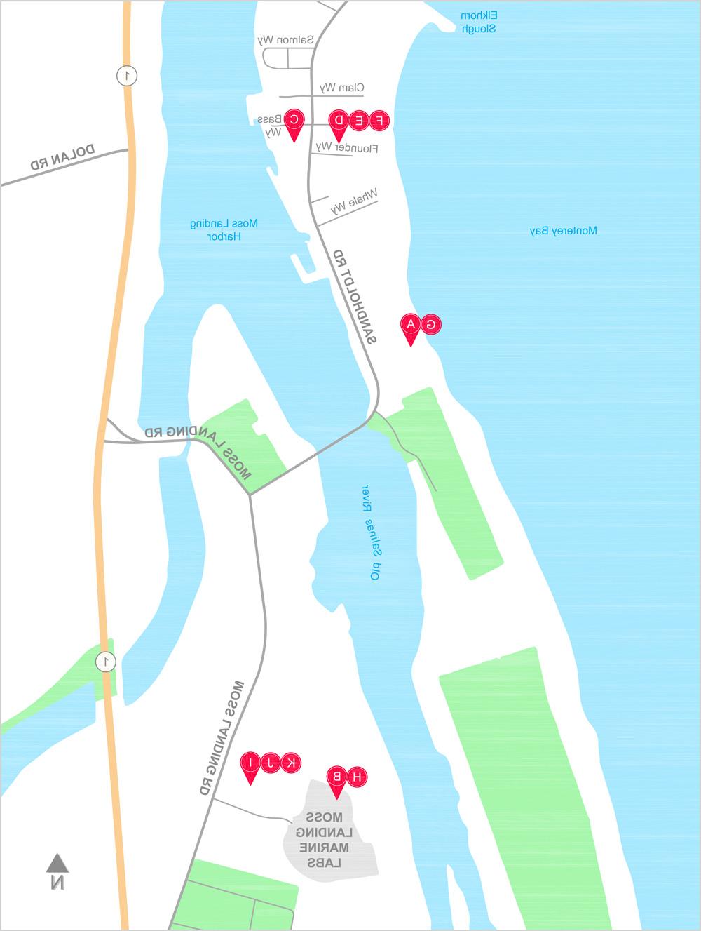 Map of Moss Landing facilities.